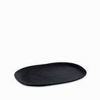 Bandeja oval negro mate 30cm