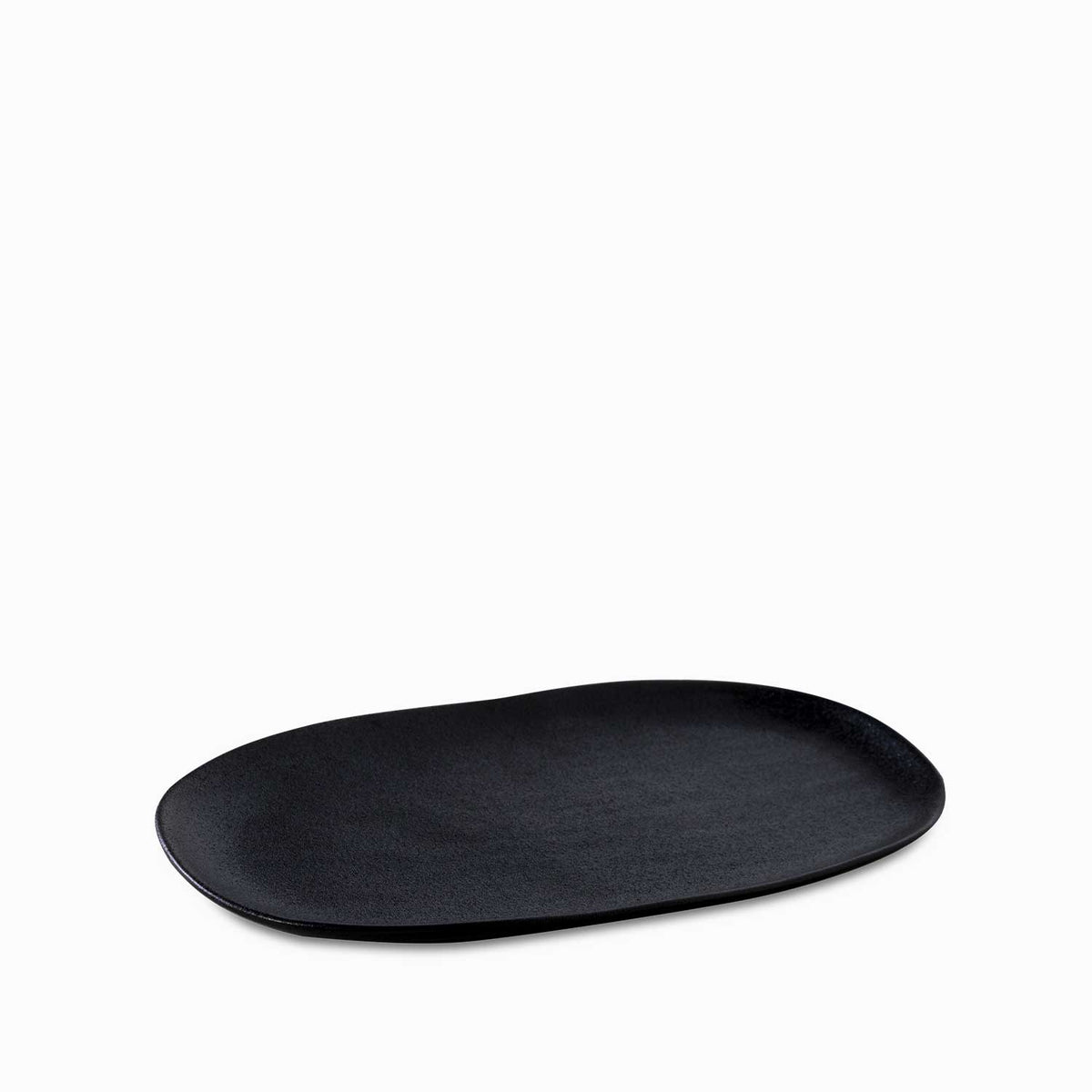 Bandeja oval negro mate 30cm