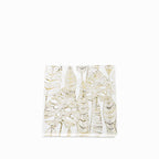 Servilletas silueta hoja dorada