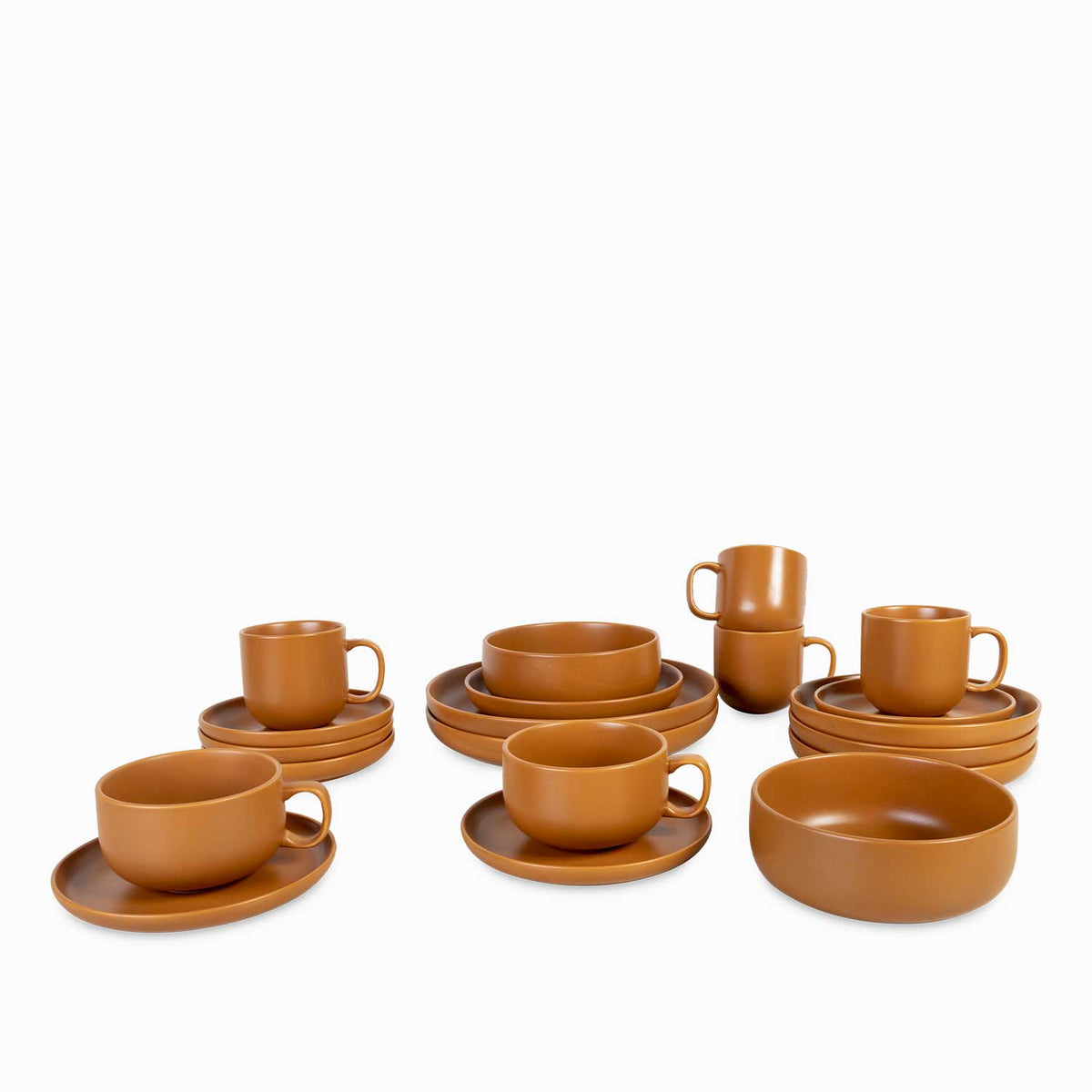 Pocillo y plato morelos 350ml setx4