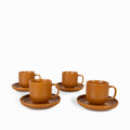 Pocillo y plato morelos 350ml setx4