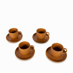 Pocillo y plato morelos 350ml setx4