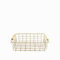 Canasta rectangular con asas madera