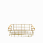 Canasta rectangular con asas madera