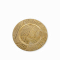 Plato base hojas dorado