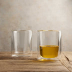 Vaso doble pared recto 270ml set x2
