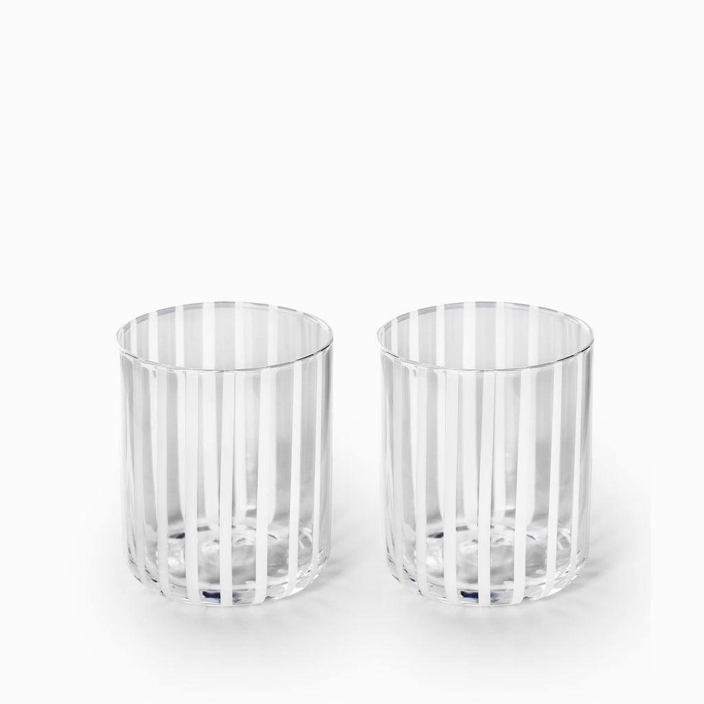 Vaso líneas blancas 360ml setx2