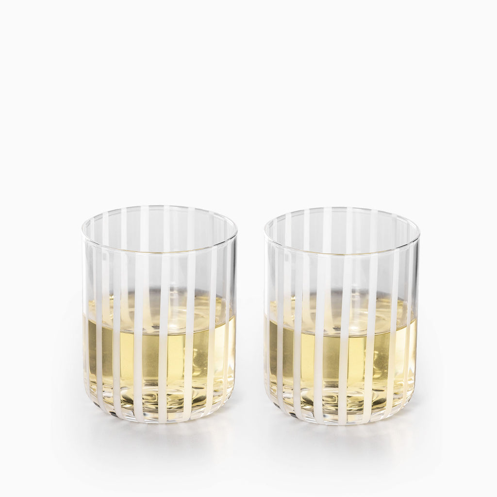 Vaso líneas blancas 360ml setx2