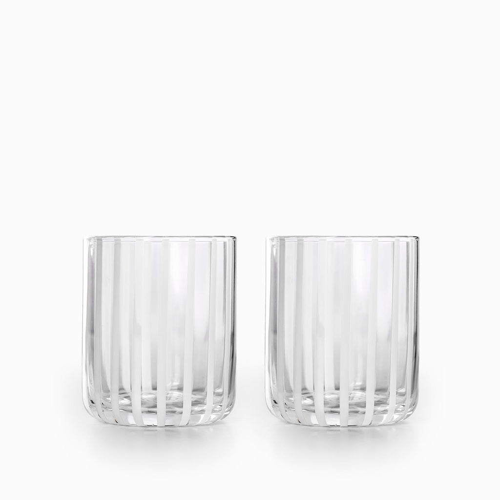 Vaso líneas blancas 360ml setx2