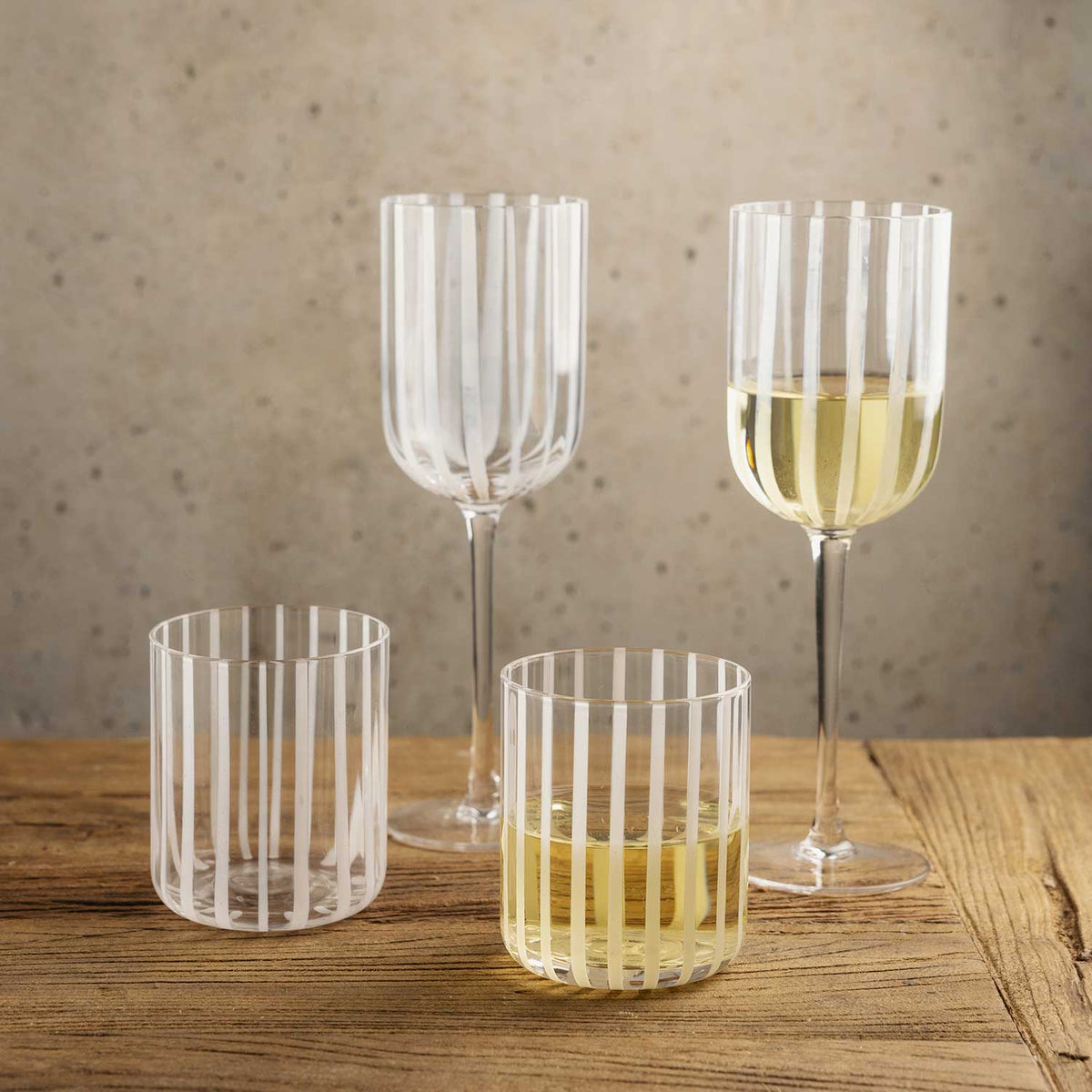 Vaso líneas blancas 360ml setx2