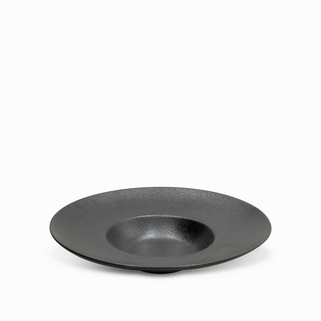 Plato hondo negro mate 27cm