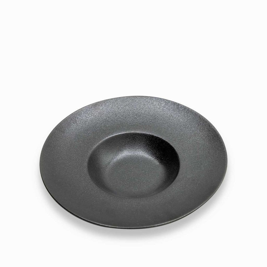 Plato hondo negro mate 27cm