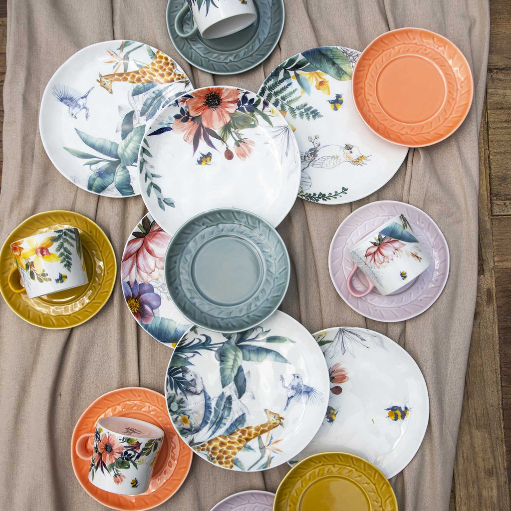 Plato mediano lily 20cm setx4