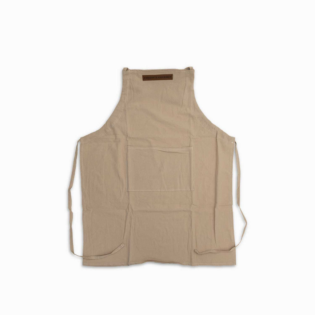 Delantal ajustable beige en algodon