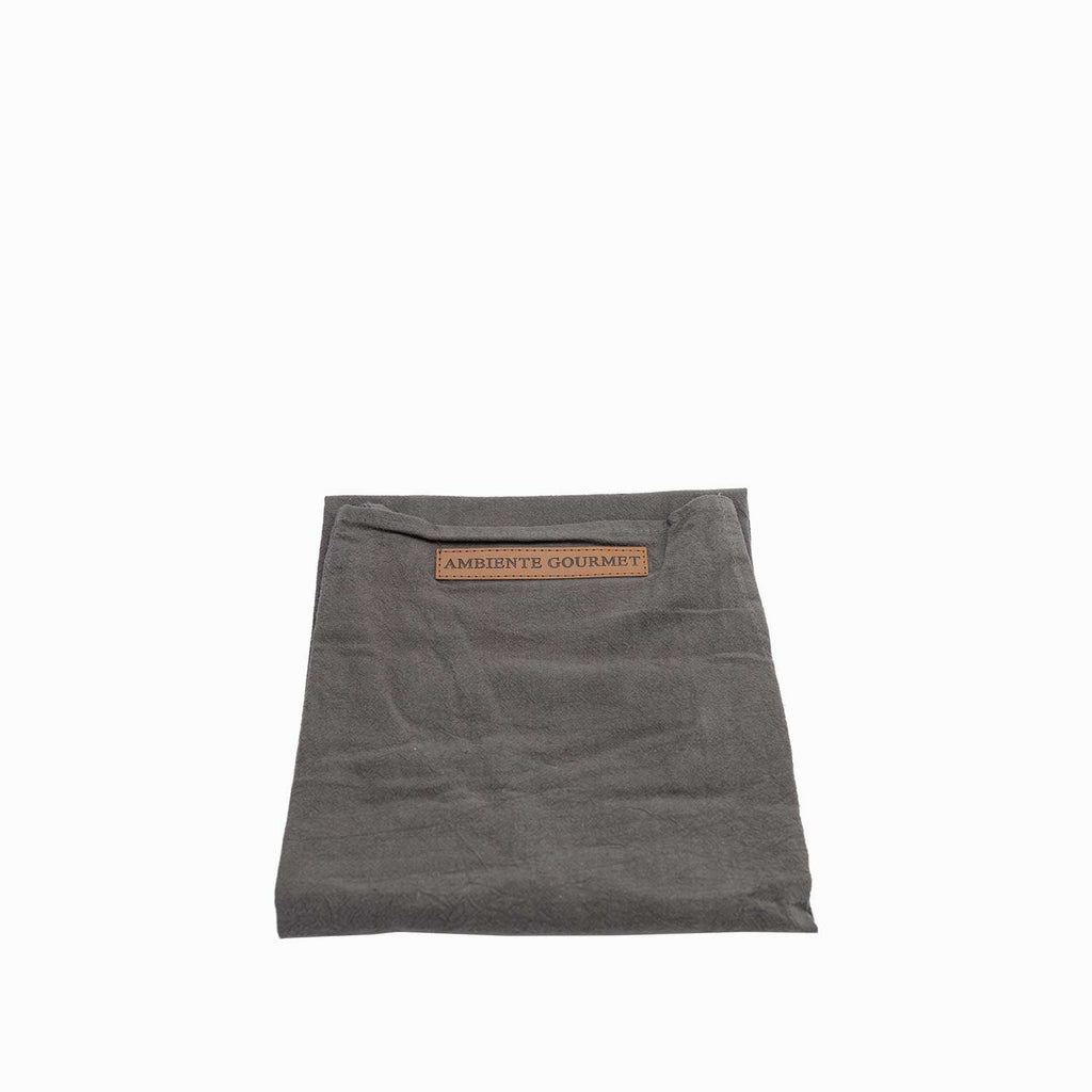 Delantal ajustable gris en algodon