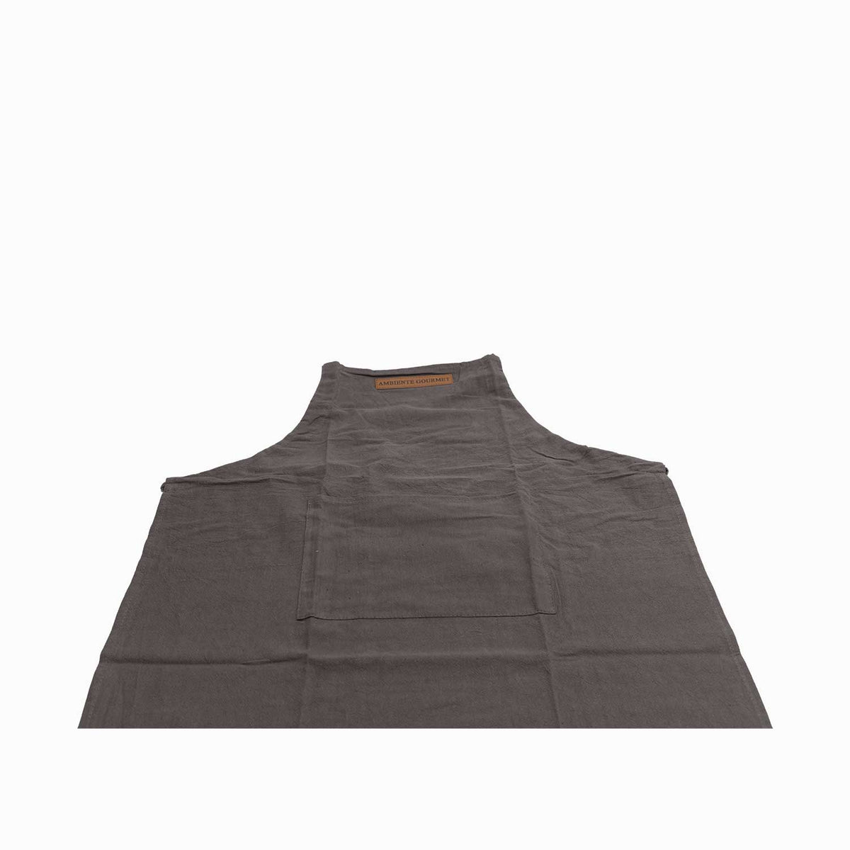 Delantal ajustable gris en algodon
