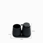 Set para baño Britta negro