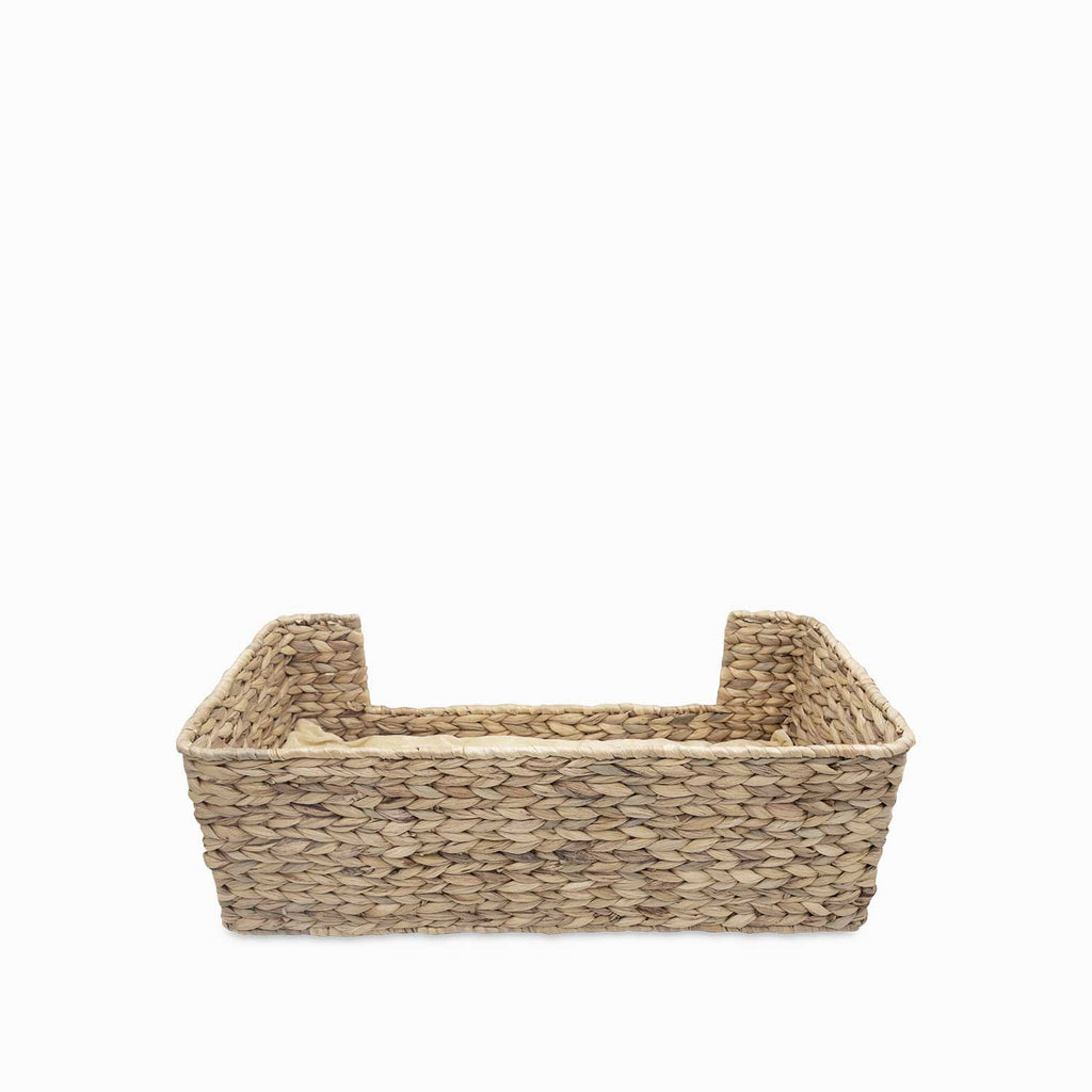 Cama para mascotas rectangular en jacinto de agua m 65x32x22cm