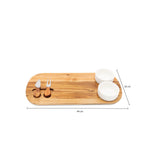 Set de tabla para queso con salseras 5 piezas