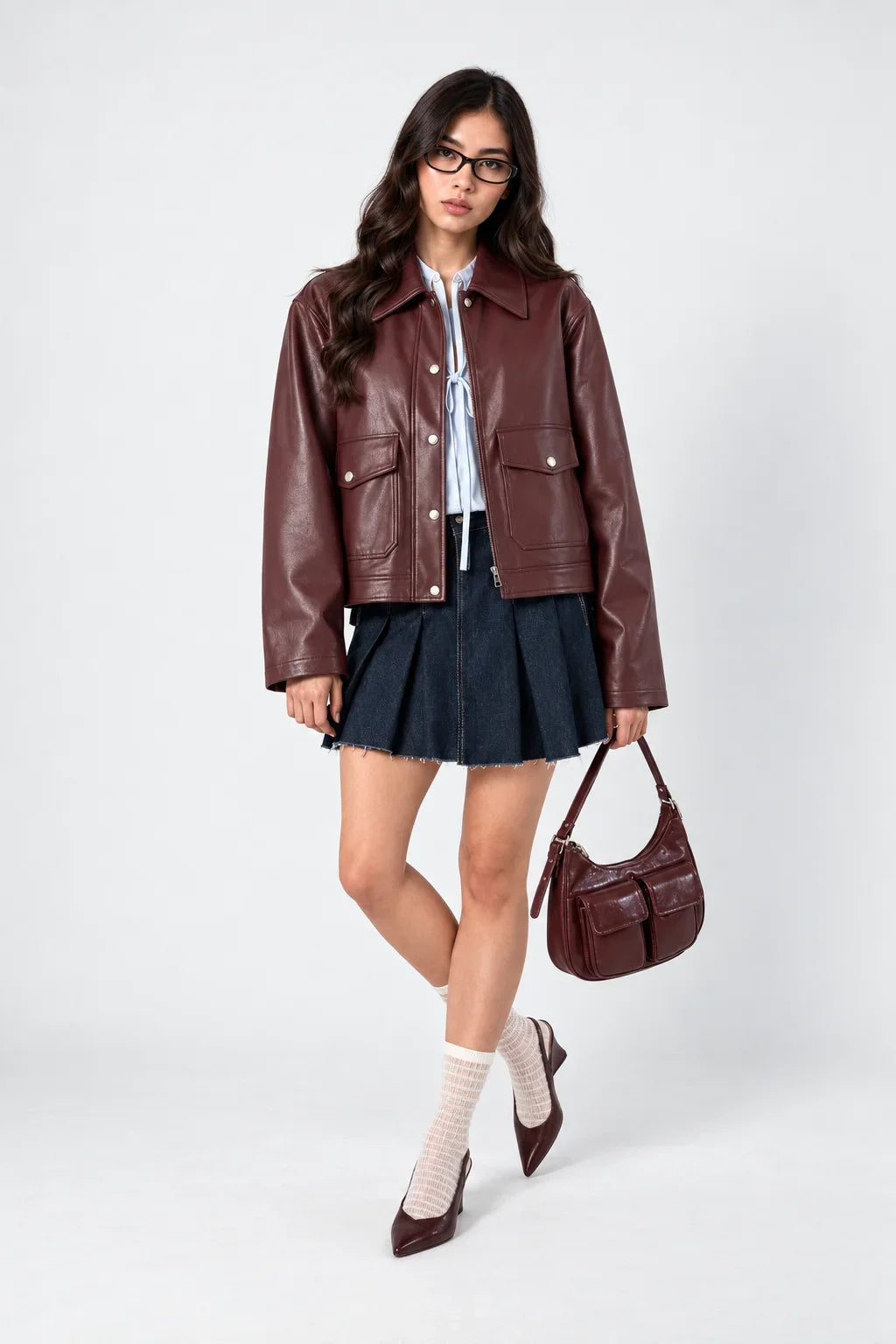 24 CHAQUETA CORTA EFECTO PIEL IRIEL ONE.