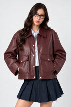 24 CHAQUETA CORTA EFECTO PIEL IRIEL ONE.