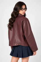 24 CHAQUETA CORTA EFECTO PIEL IRIEL ONE.