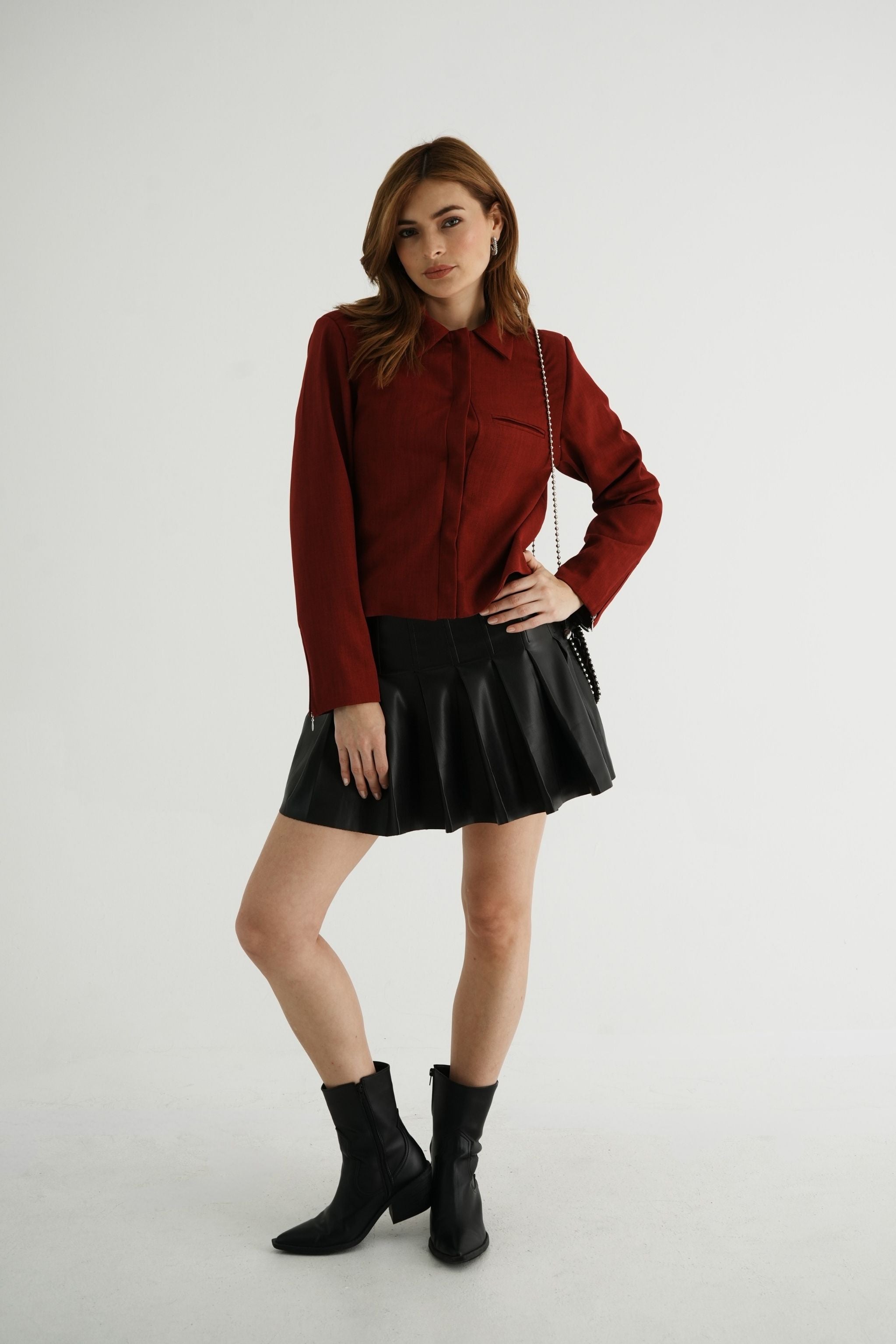 24 FALDA TABLAS EFECTO PIEL CATERINA ONE - Kliquea