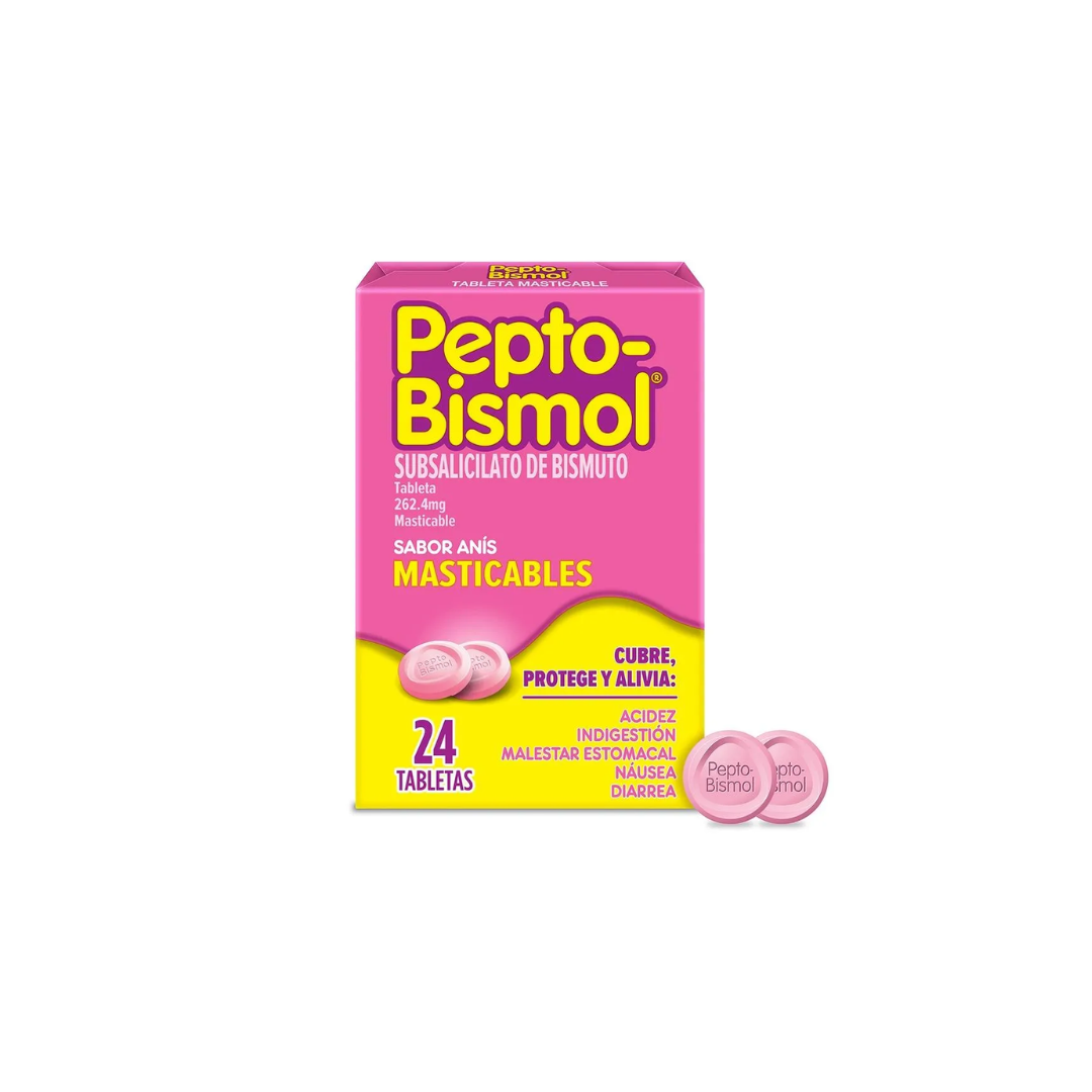 Pepto-Bismol caja 24 tabs.