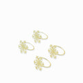 Aros de servilletas snowflake dorado setx4