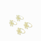 Aros de servilletas snowflake dorado setx4