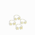 Aros de servilletas estrellas dorado setx4