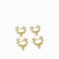 Aros de servilletas reno dorado setx4