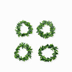 Aros de servilletas hojas verdes setx4