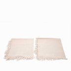 Servilletas de tela flecos beige setx2