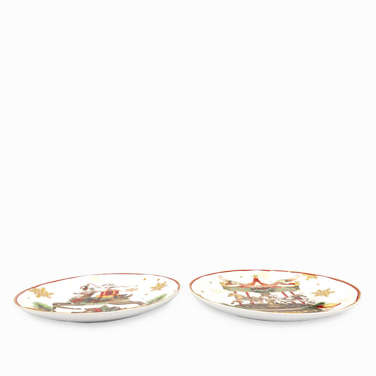 Plato principal noche buena snow 27cm setx2