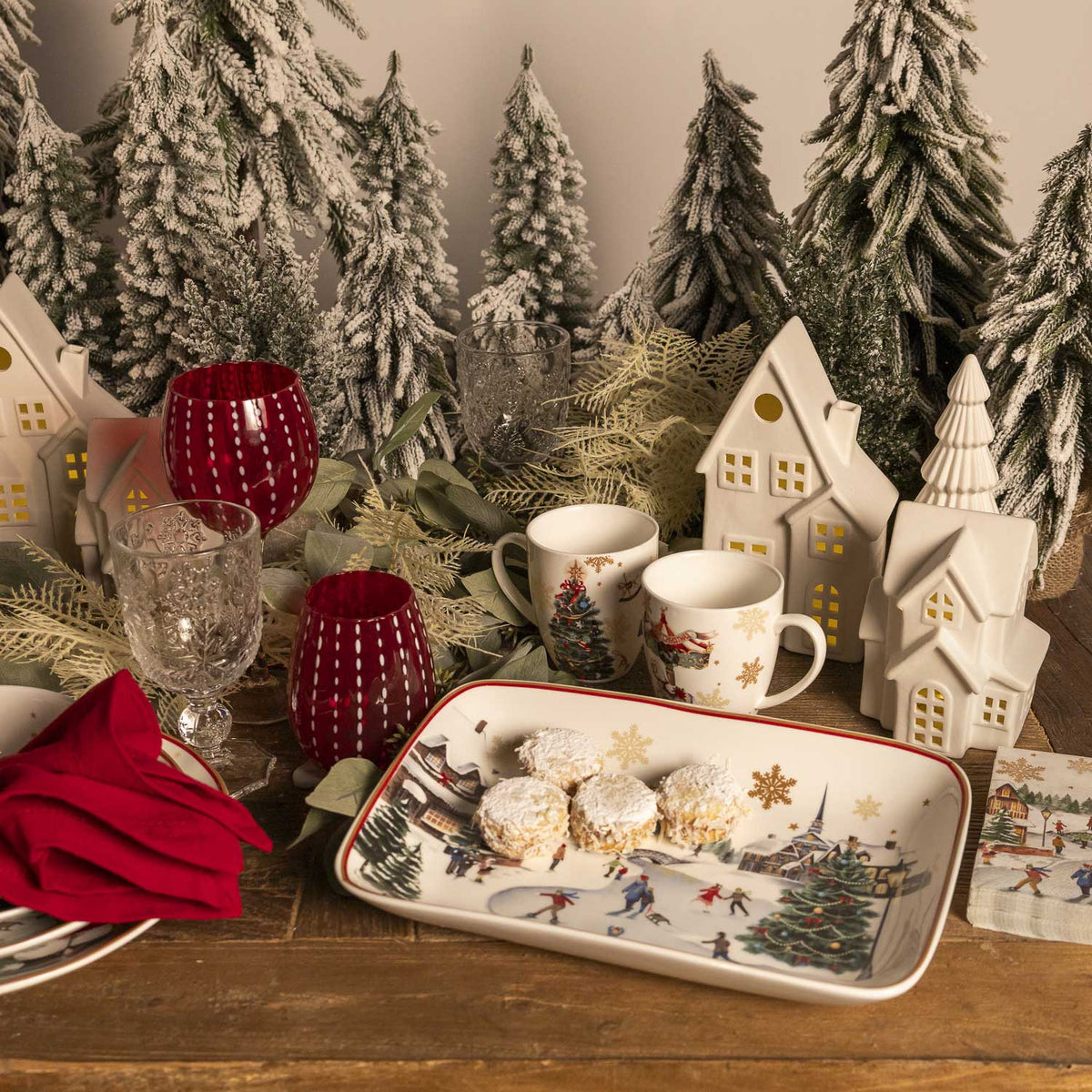 Mug noche buena snow 350ml setx2