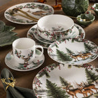 Pocillo y plato navidad Silvestre setx4
