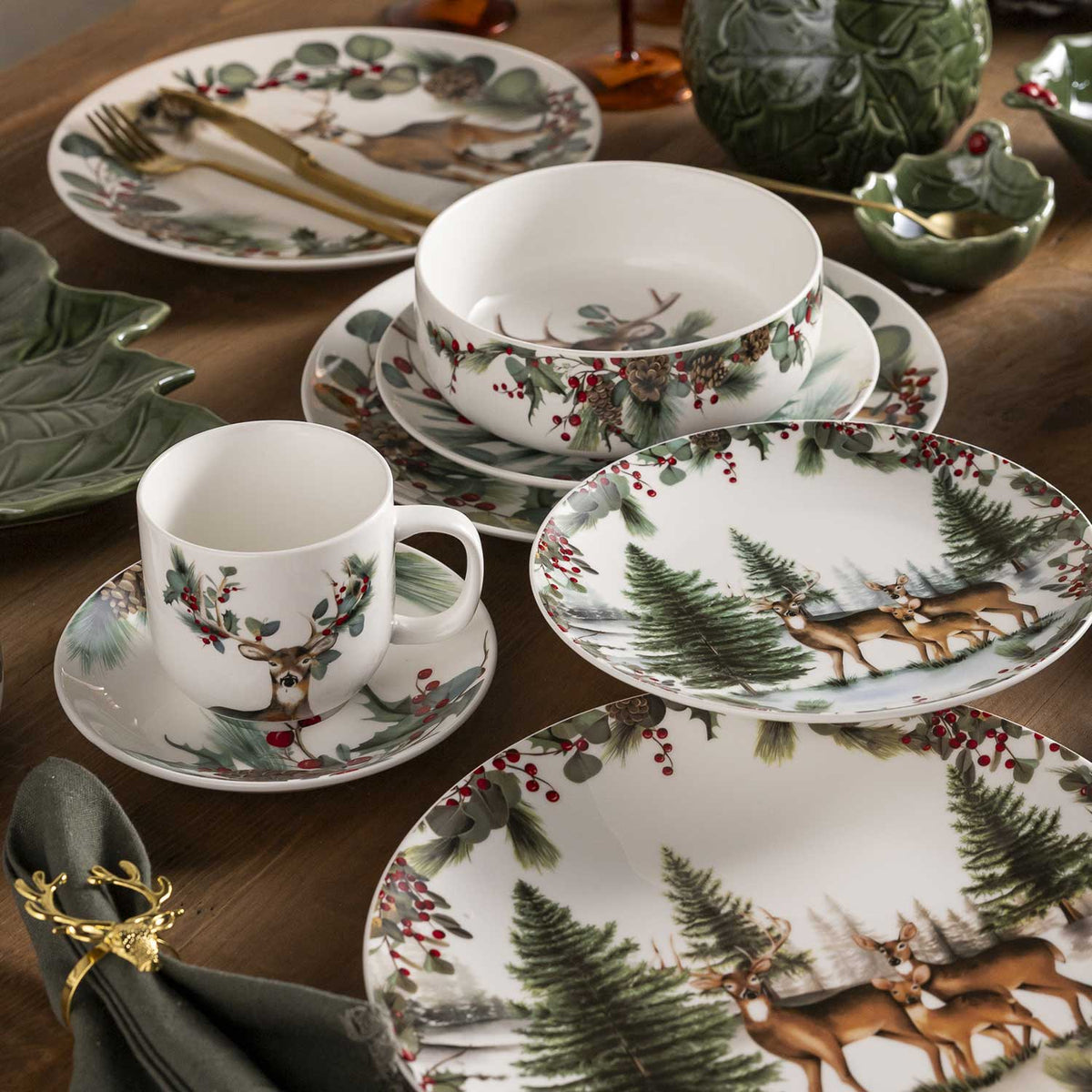 Pocillo y plato navidad Silvestre setx4