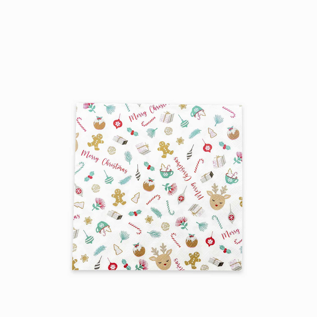 Servilletas mini print navidad