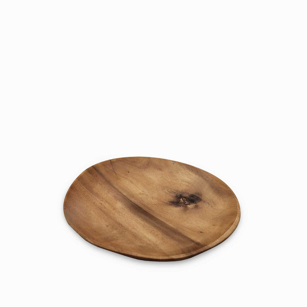 Plato irregular en acacia 20cm