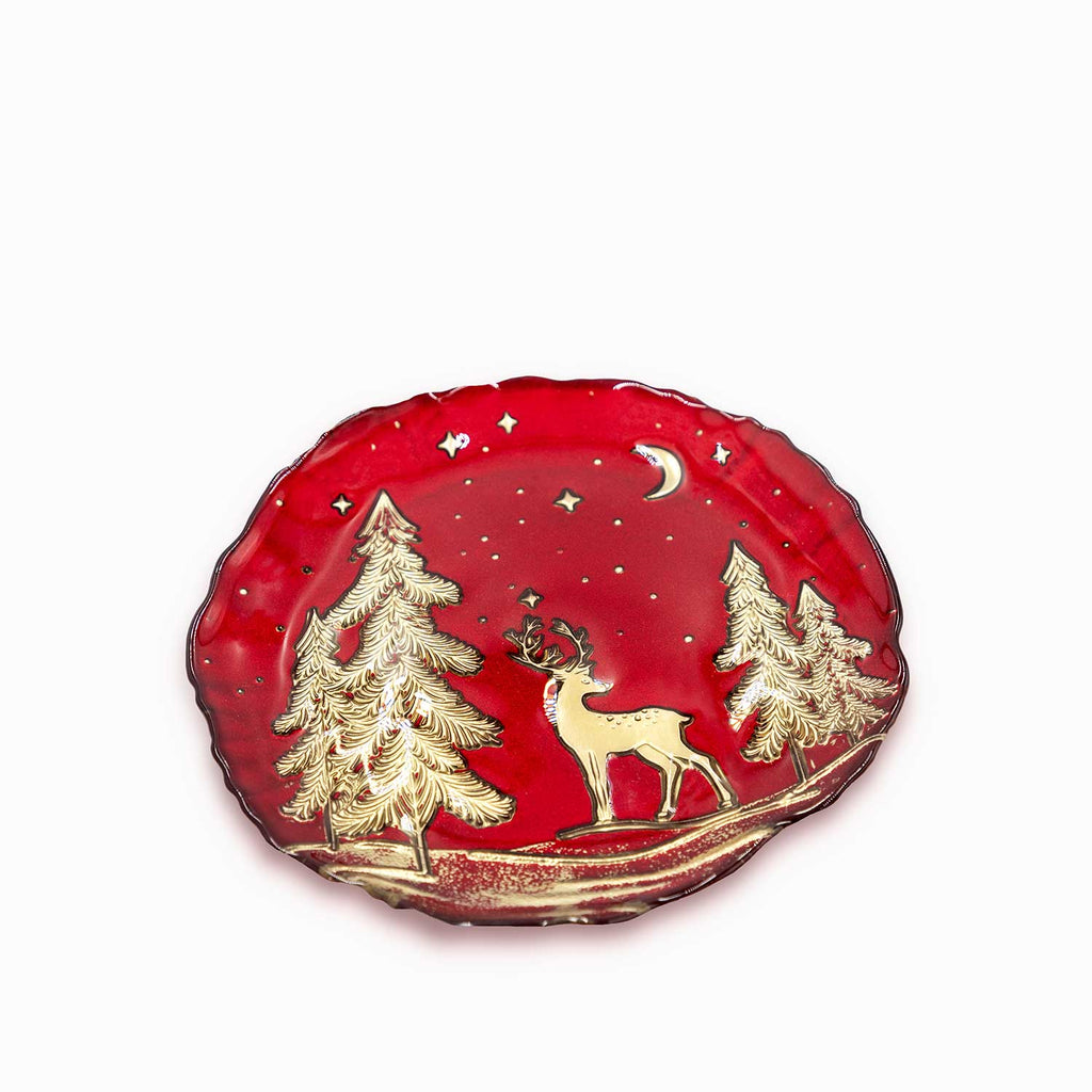 Plato mediano bosque 21cm