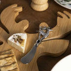 Set tabla y cuchillo para quesos reno en bambú