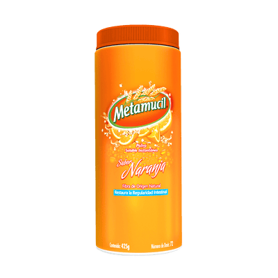 Metamucil Naranja S/A 425g (72 dosis)