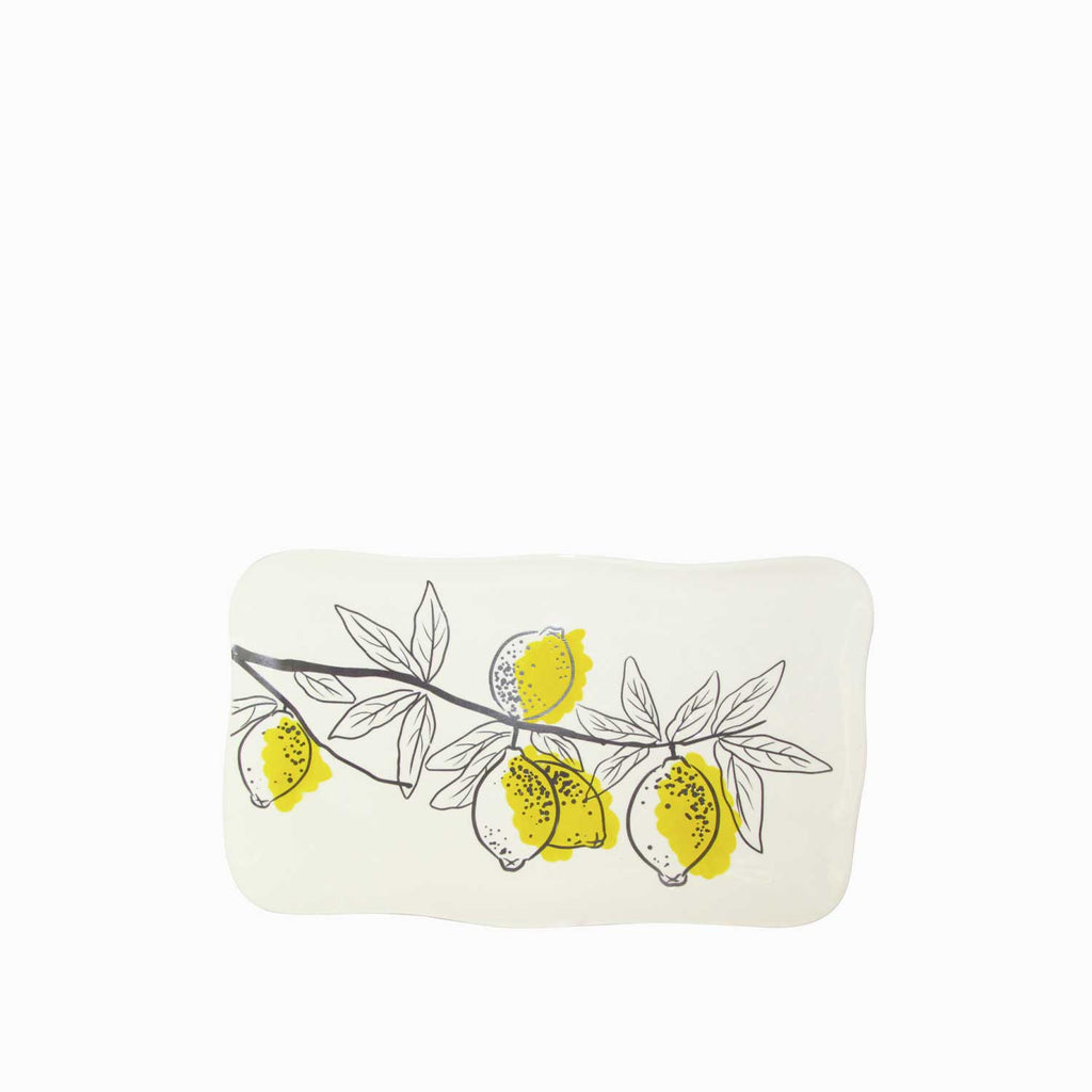 Bandeja rectangular limones 39.5 cm