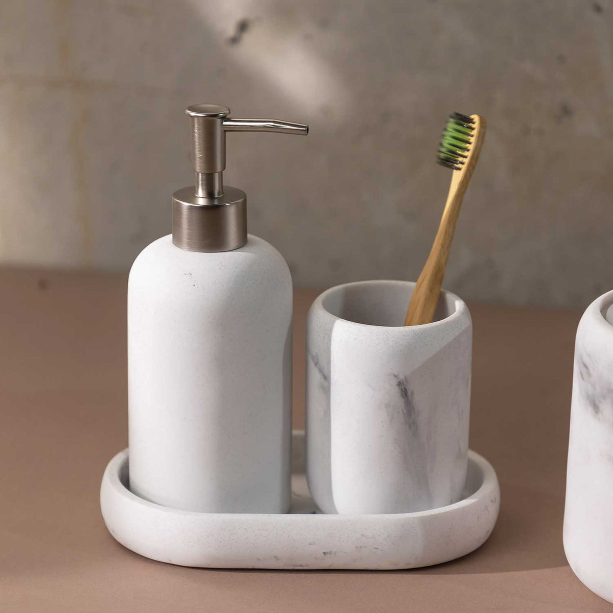 Set baño mármol
