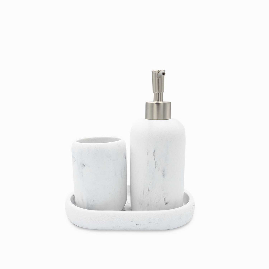 Set baño mármol