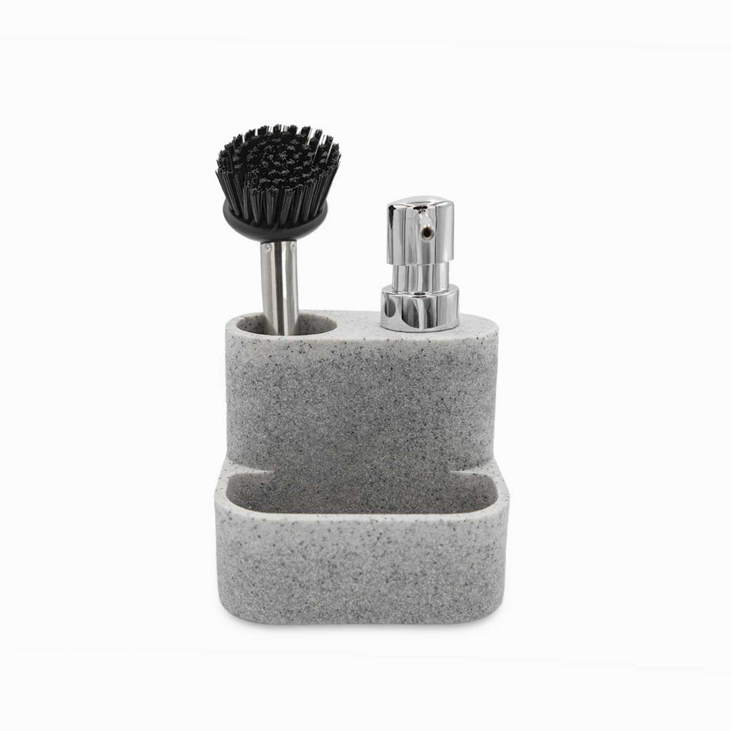 Dispensador jabón lavaplatos con cepillo