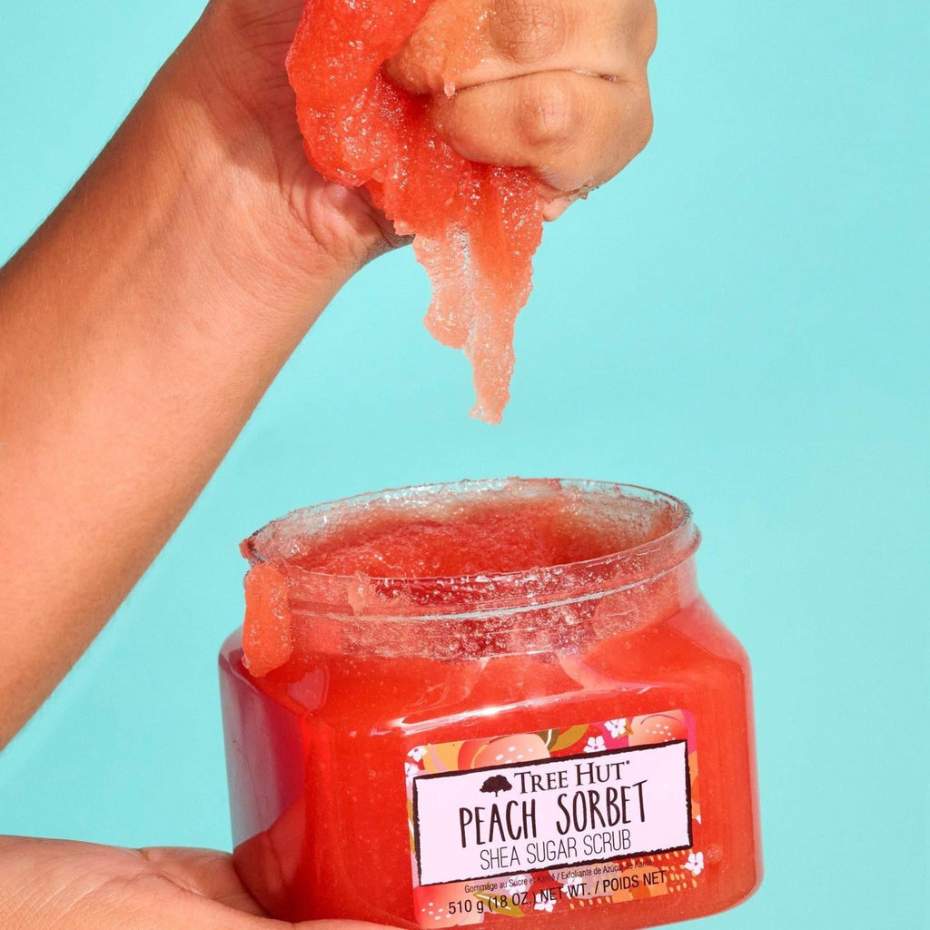 TREE HUT SCRUB PEACH SORBET 18OZ