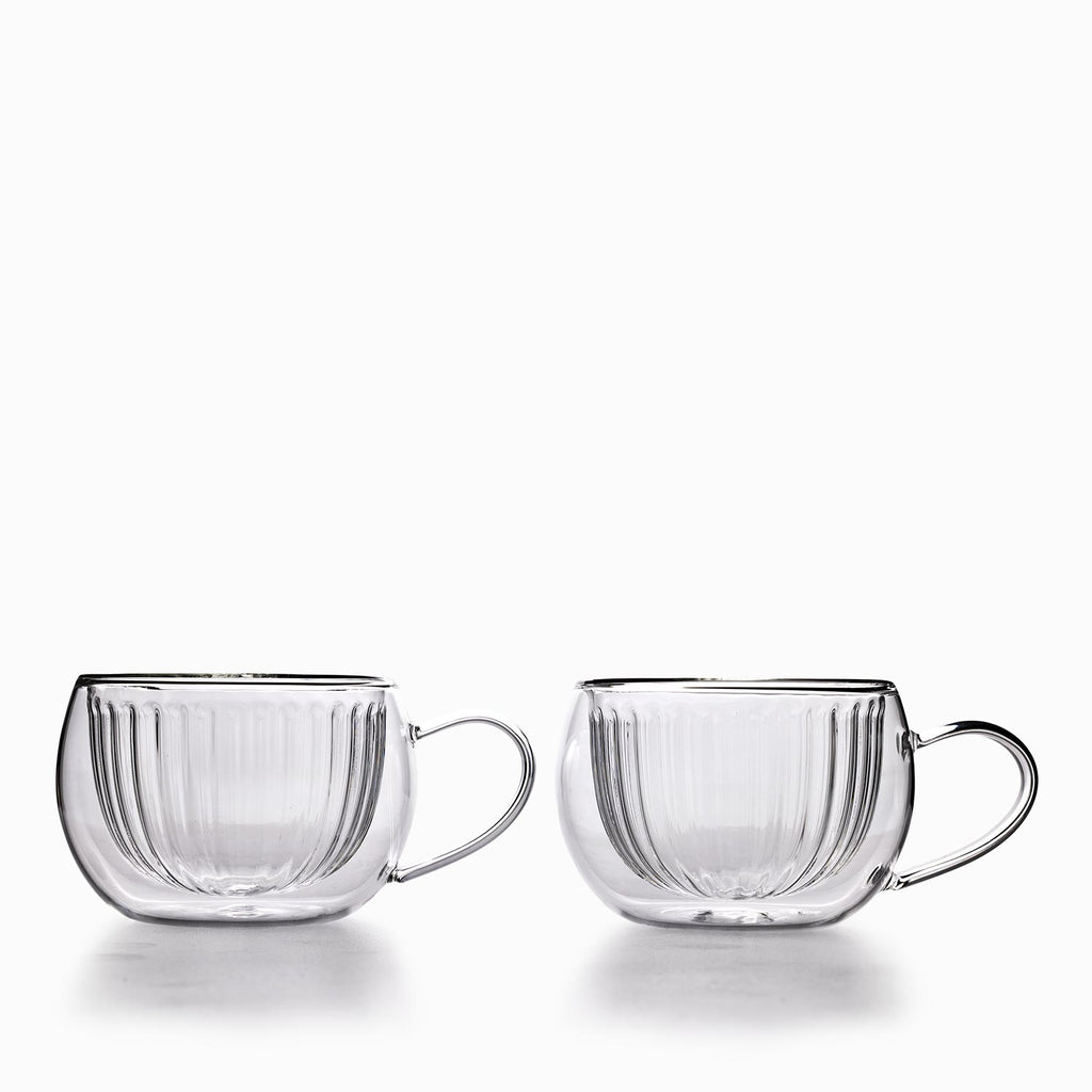 Mug doble pared rayas 250ml setx2