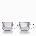 Mug doble pared rayas 250ml setx2